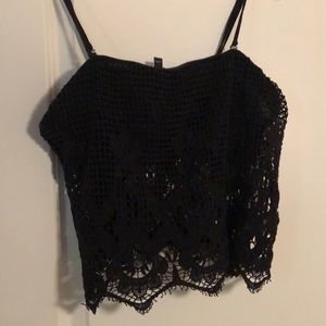 Black crop top from Express